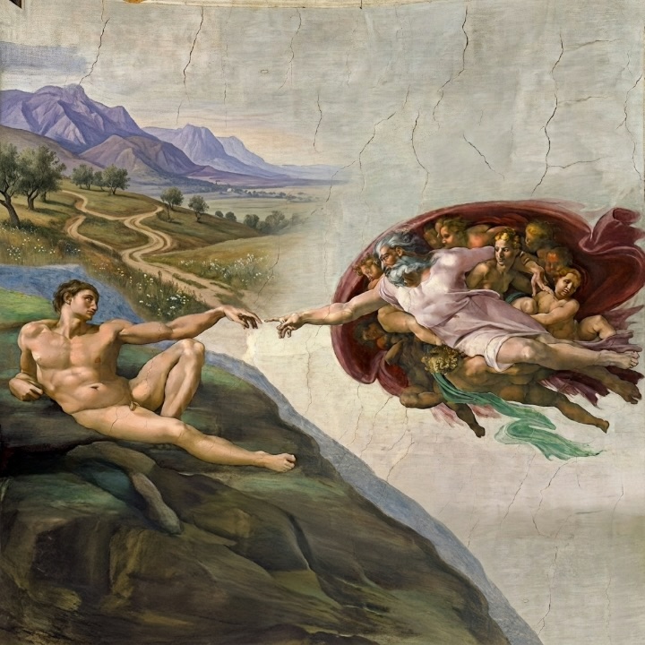 The Creation of Adam, Michelangelo — Sistine Chapel ceiling